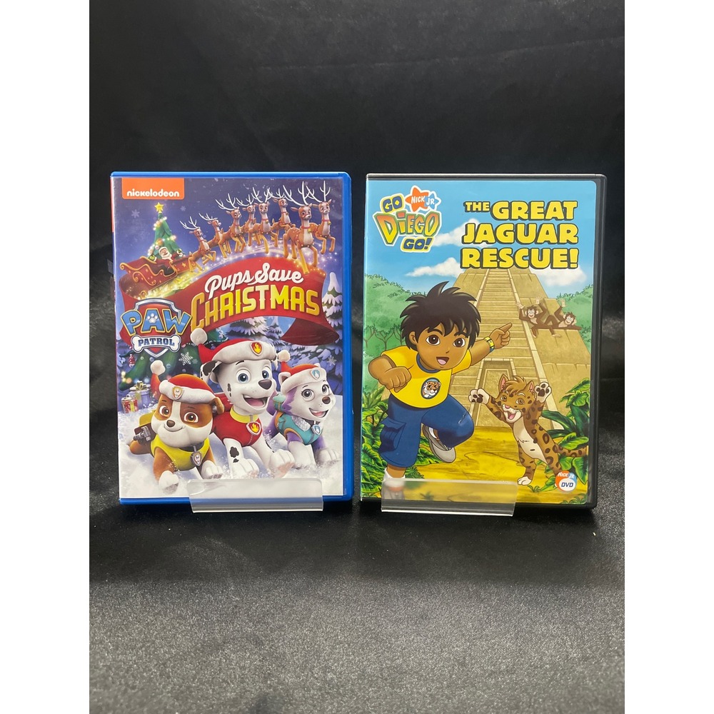 Nickelodeon DVD Lot Paw Patrol Pups Save Christmas Go Diego Go Jaguar Rescue